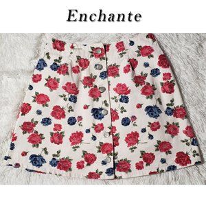 Enchante Vintage Floral Denim Skirt Size 5🤩
